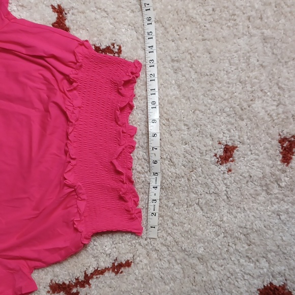 NWT- Code X Mode- Barely Cropped Tee- Hot Barbie Pink- Medium - Picture 5 of 8